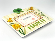 Vintage Wall Wood March Floral Tulip Flower 4...