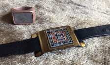 Lot 1930s Vintage Ralston Tom Mix Premium Leather Wrist Band 1942 Signature Ring