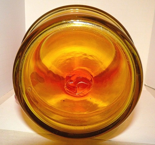 Blenko Glass Pitcher 7015L Tangerine Hollow Handle 1970 Huge 10 1/4" Tall - Picture 7 of 7