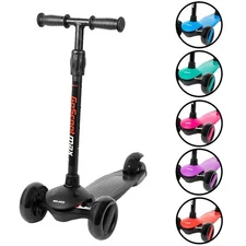 New Bounce GoScoot Max Scooter for Kids, 3 Wheel Kick Scooter, Adjustable Handle