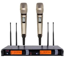 Pro Dual Handheld Wireless SKM 9000 G3 Microphone System SKM9000 Champagne Mic