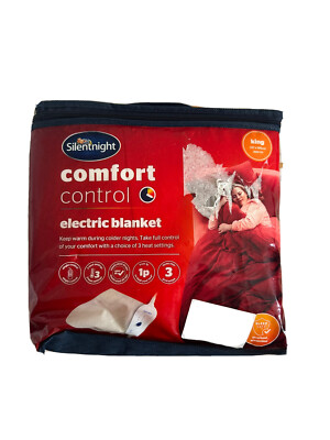 Silentnight Comfort Control Fleecy Washable Electric Blanket - White, King  Size for sale online | eBay
