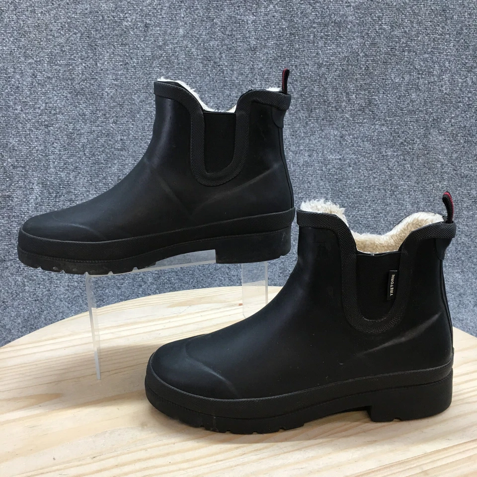 Botas de invierno impermeables Tretorn para mujer 9 M Lina negras imitación cuero piel Foto 2 de 4