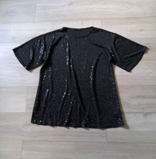 George Black Glittery Sequinned Stretch Tunic Dress Evening Party Holiday UK18