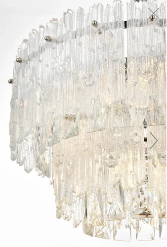 EMILIA 4 LIGHTS 15" CHROME CHANDELIER BY ELELEGANT LIGHTING, 1780D15C - Picture 3 of 7