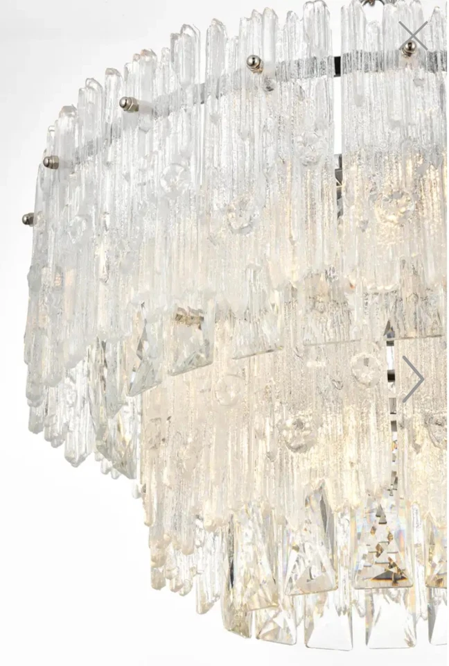 EMILIA 4 LIGHTS 15" CHROME CHANDELIER BY ELELEGANT LIGHTING, 1780D15C - Image 3 of 4