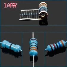 10pcs 1/4W 1% Metal Film Resistors Choose From 130 Values 10pcs Kits US Ship