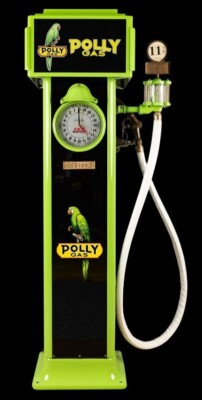 #ad #ad Polly Gasoline Erie Clock Face Gas Pump NEW Sign 18x36quot; USA STEEL XL Size 8 lbs $144.88