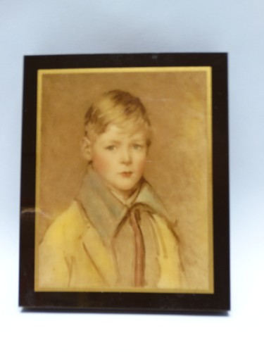 2 Vtg Pyraglass Products Wood Plaque Laminated Pictures of Charlotte & Peter - Picture 2 of 13