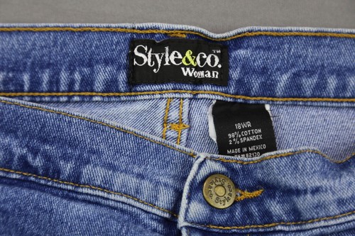 Women's Style & Co Jeans Relaxed Straight Size 18WR (40x27) Zipper Fly - Picture 3 of 6