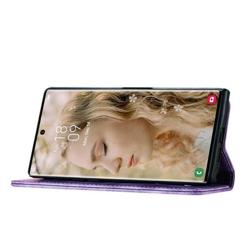 Butterfly Cat Wallet Phone Case For Samsung S24 S23 FE S22 S21 S20 Ultra S10 - 第 51/64 張圖片