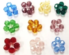 144 VINTAGE CZECH GLASS TIN CUT 8mm BEADS - 10 Colors You Pick - FULL PACK J144