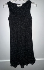 Absolutely Gorgeous Jones New York Black Print Ruffled Hem Cocktail Dress Sz 12