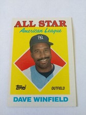 1988 Topps DAVE WINFIELD New York Yankees All Star Baseball Card #392  - HOF