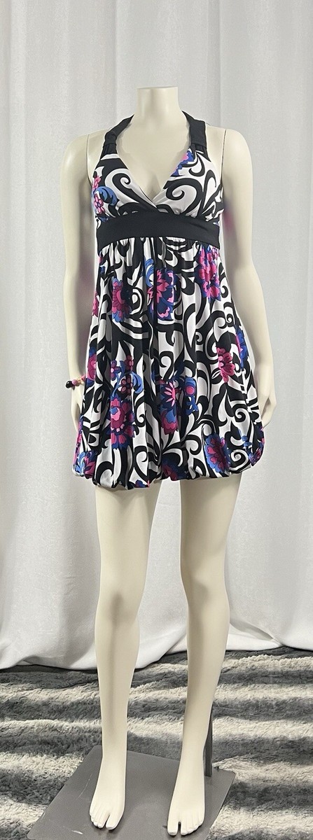 candies halter dress Women's Floral Blue Pink Size Small ceres