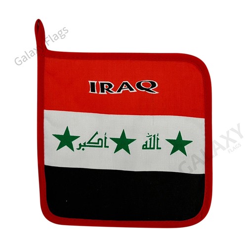 Iraq Flag Kitchen & BBQ 3pc Set w/Apron Oven Mitt Potholder Iraq Flag - Picture 3 of 5