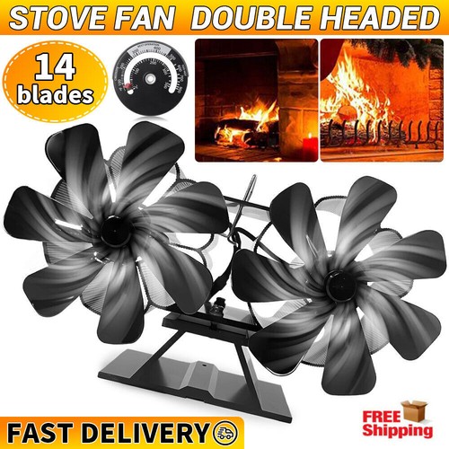 6 Flügel Stromloser Kaminofen Ventilator Ofenventilator Stove Fan Gebläse Lüfter - Bild 20 von 20