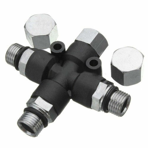Three-Way Airbrush Fitting – 1/8 Inch Air Splitter Connector For Spray Guns & Air Compressors