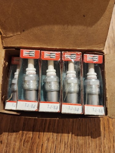 QTY 9 - GENUINE CHAMPION TJ-8J SPARK PLUGS w/Box
