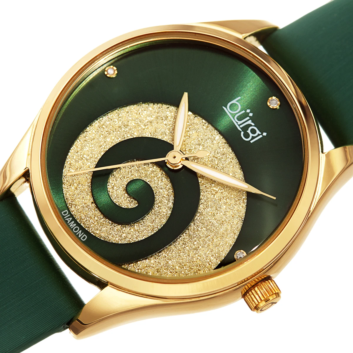 Burgi swarovski swirl clearance watch