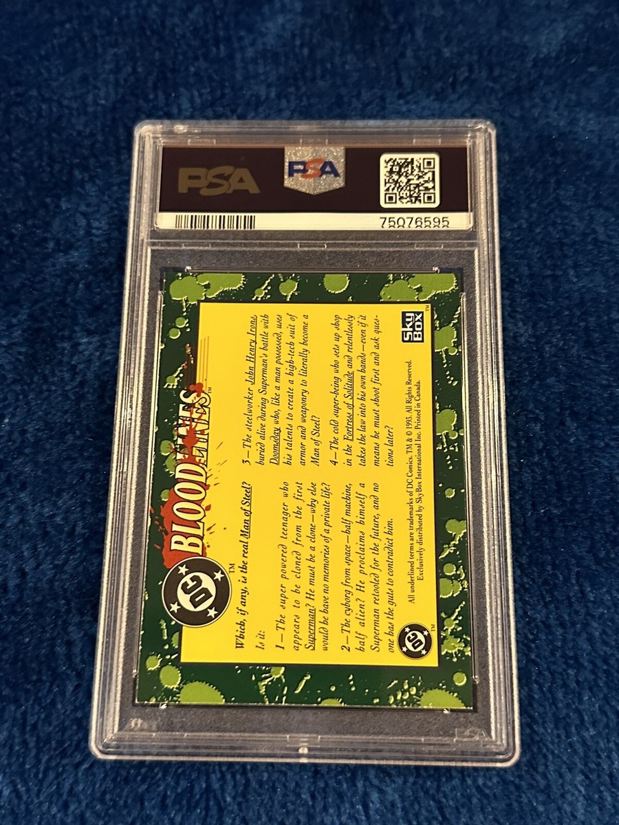 PSA 8 1993 Skybox DC Bloodlines Promo Card if Any is the Real Man