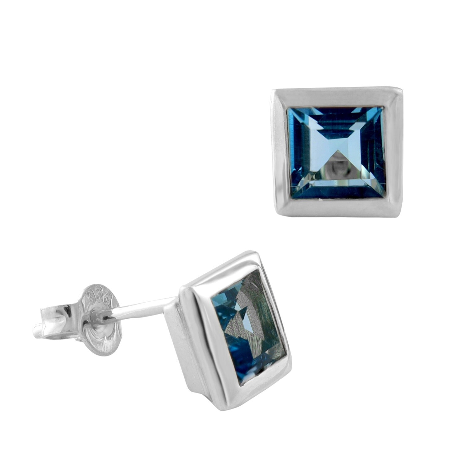 Модель ACALEE Schmuck Topas-Ohrringe Weigold 333 Stecker mit Topas Swiss Blau 70-1021- 57490₽