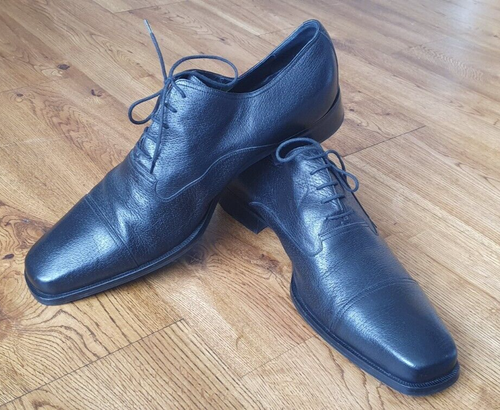 Gucci men's black leather oxford shoes size EU 45, UK 11 - Picture 2 of 23