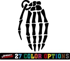 Hand Grenade Skeleton Vinyl Sticker Decal Car Truck Window Hand Grenade Skeleton Vinyl Sticker Decal Car Truck Window