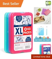 Versatile Cool Coolers 4 Pack XL Slim Ice Packs - Perfect for Any Adventure