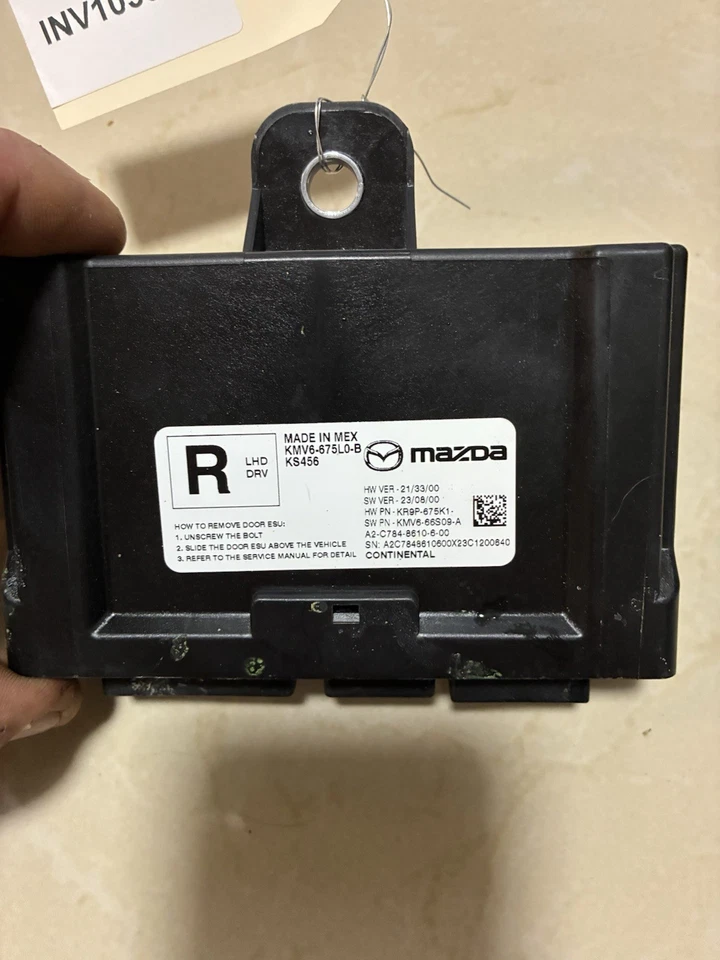 2024 MAZDA CX-90 UNIDAD MÓDULO DE CONTROL PUERTA LADO CONDUCTOR DELANTERO IZQUIERDO OEM Foto 2 de 4