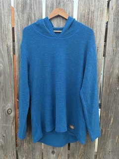 APPALACHIAN Gear Company Made In USA Royal Blue Alpaca Hoodie Womens Pullover