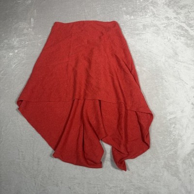 Claudia Nichole Cashmere Poncho Womens One Size Red Shawl Luxury Preppy