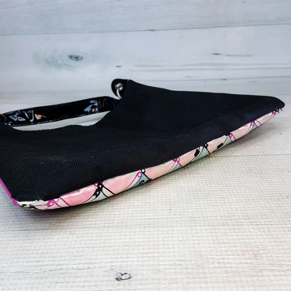 Monster High Cartera Bolso de Hombro Rosa Plata Brillo Calaveras Niñas Gótico 11 x 8" Foto 4 de 4