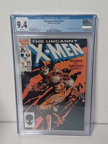 UNCANNY X-MEN #212 (Marvel Comics, 1986) CGC Graded 9.4 ~ White Pages