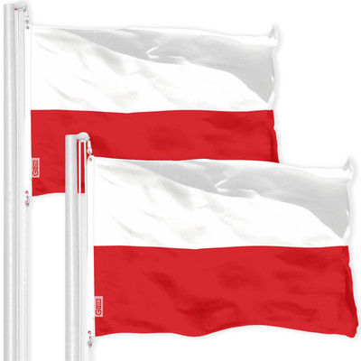 Poland Polish Flag 3x5 Ft 2Pack 150D Printed Polyester