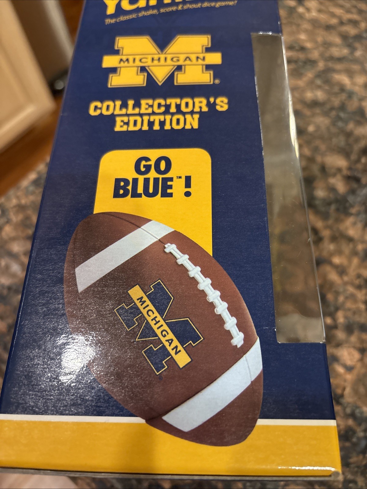 Yahtzee Wolverines University Of Michigan Collector’s Edition Football In Box