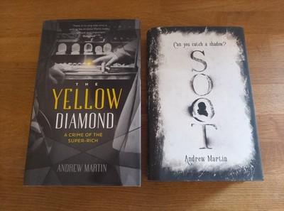 BOOK - X2 Andrew Martin Thrillers Hardback Bundle The Yellow Diamond Soot 