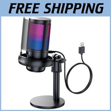 USB Podcast Mic for PC - Quick Mute  Pop Filter