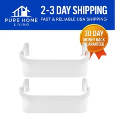 2-Pack White Freezer Door Bin for Kenmore & Frigidaire - Durable ABS Replacement