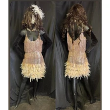 Flapper Costume - Handmade One-of-a-Kind - Woman's XL