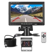 7" Car Monitor Backup Rear View Camera Reversing System for Bus Truck Trailer RV