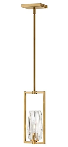 Hinkley Lighting 38257 Ana 1 Light 7"W Crystal Mini Pendant - Brass - Picture 2 of 3