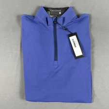 Greyson Golf Pullover Tate Sleeve Logo 1/4 Zip Medium Honeycreeper NWT MSRP $138