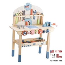 Tool Bench for Kids Toy Play Workbench Wooden Tool Bench Workshop Workbench