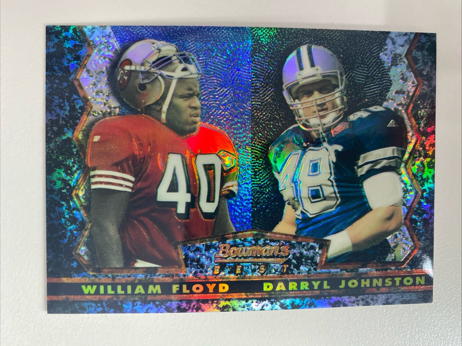 1995 Bowman's Best William Floyd Darryl Johnston Refractor #20 Cowboys 49ers