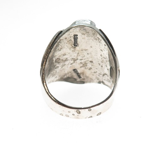 Robert Shakey Navajo Old Pawn 925 Sterling Silver Vintage Coral Ring Size 12.5 - Picture 5 of 9