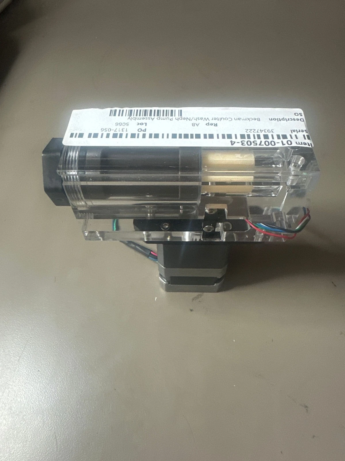 Beckman Coulter Wash/Neph Pump Assembly 01-007503-4 IMMAGE 800 Lab Pump