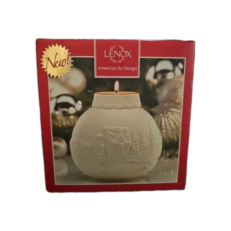 LENOX Ornamental Glow Holly Scrollwork Votive Candle Tealight Holder NEW IN BOX