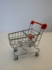 Miniature Metal Shopping Cart Toy / Display / Prop 