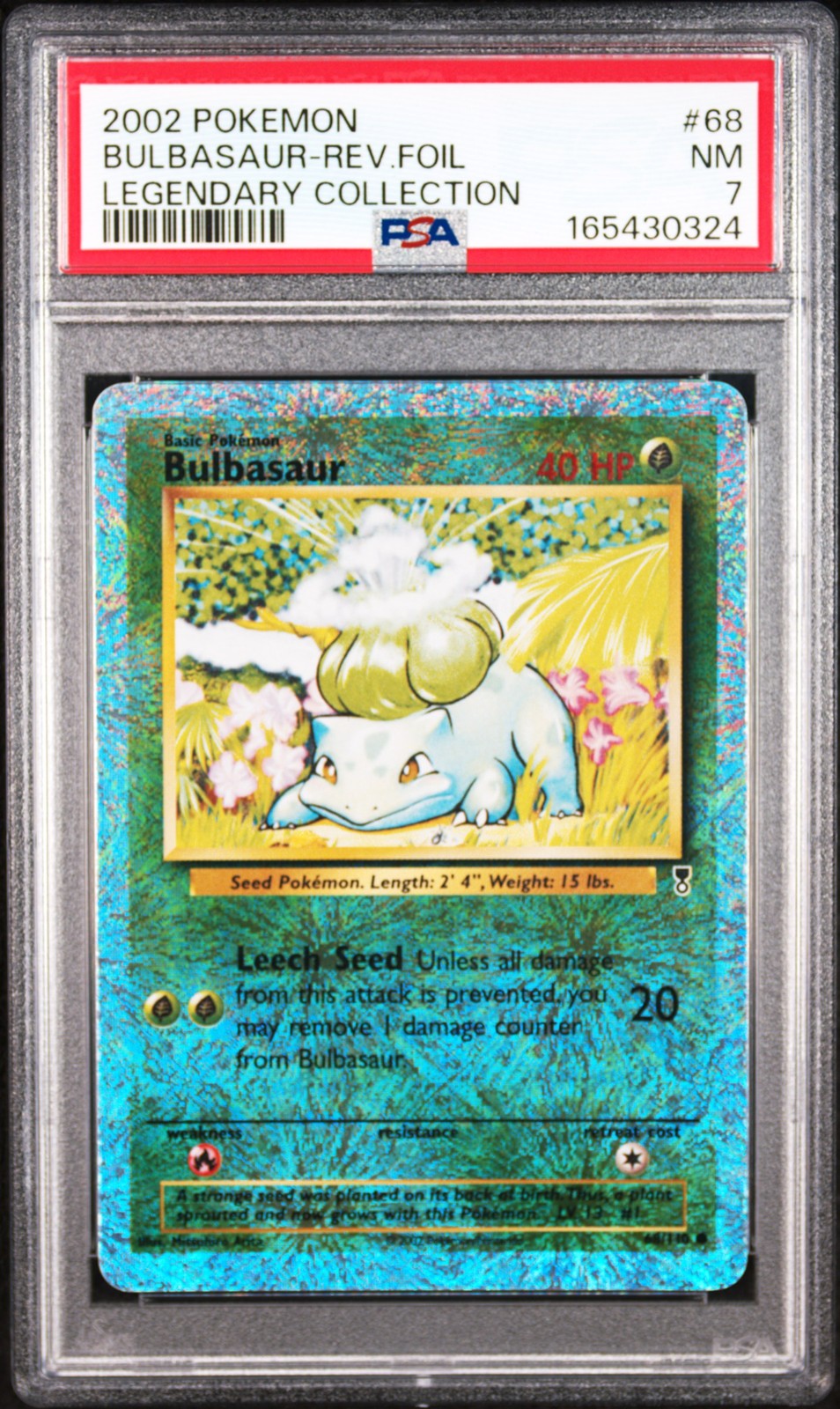 2002 Pokemon Legendary 68 Bulbasaur Reverse Foil PSA 7 165430324